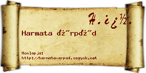 Harmata Árpád névjegykártya