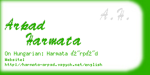 arpad harmata business card